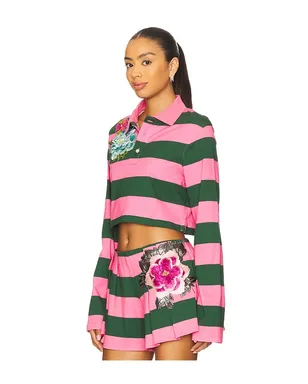 AREA FLOWER トップ - Pink,Dark Green. - サムネイル3