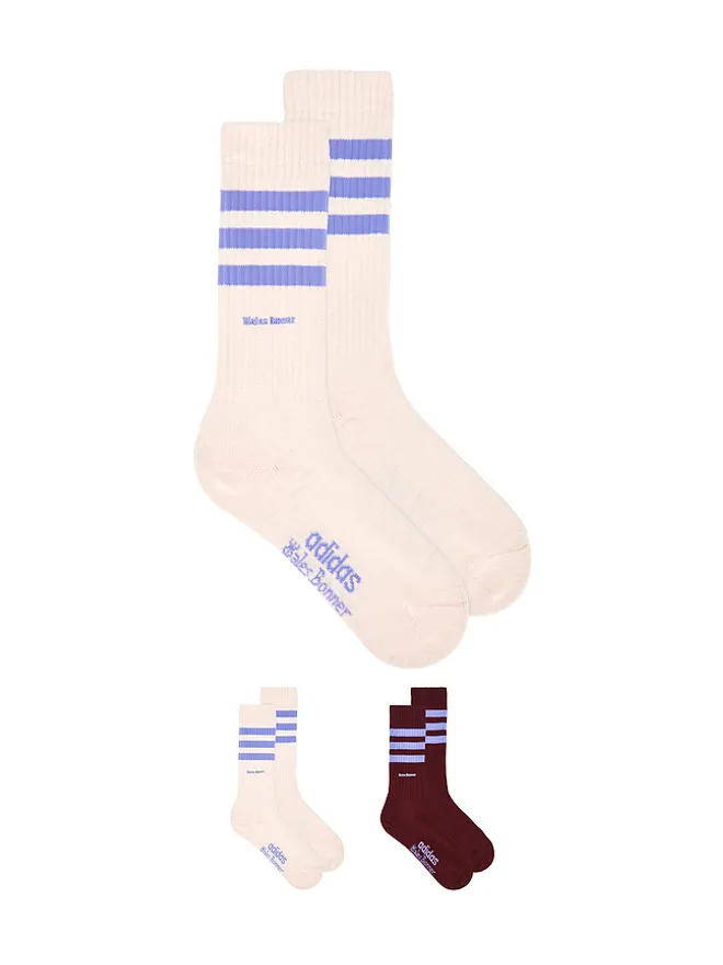 adidas by Wales Bonner adidas by Wales Bonner WB ソックス - Wine,Cream.の商品画像