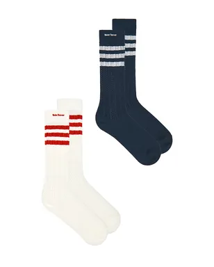 adidas by Wales Bonner WB ソックス - White,Navy. - サムネイル2