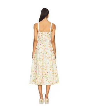 ASTR the Label DRESS ミディ丈ドレス - Orange,Ivory. - サムネイル3