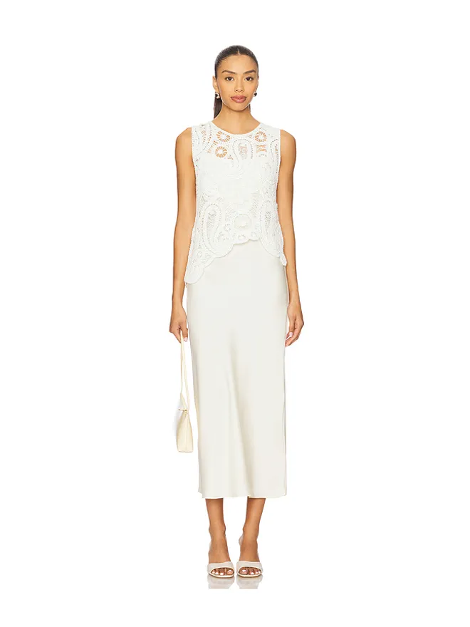 ASTR the Label ASTR the Label MARTINA ミディ丈ドレス - White,Cream.の商品画像