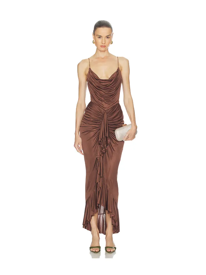 Atlein Atlein ストラップロングドレスの商品画像