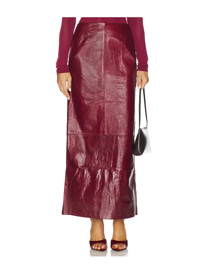 Auteur Studio Auteur Studio ロングレザースカートの商品画像