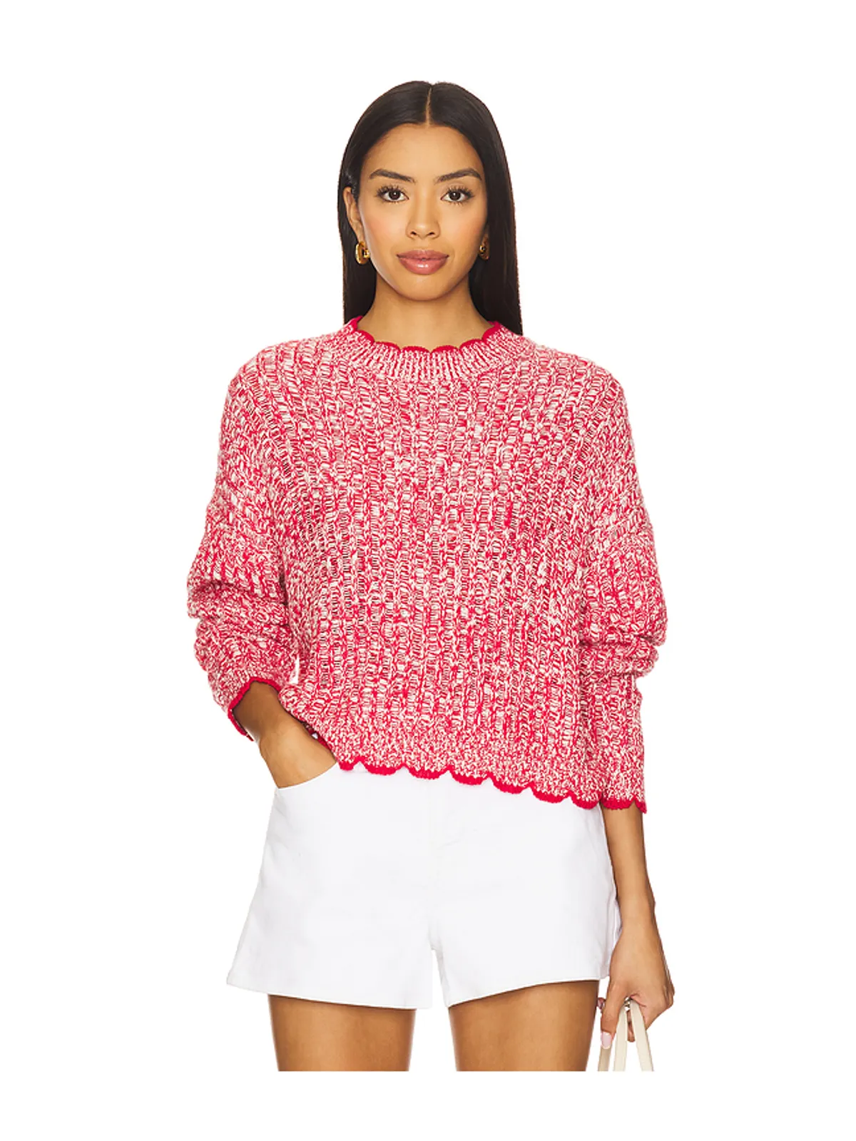 Autumn Cashmere ティップドラダーステッチクルートップ - 画像1