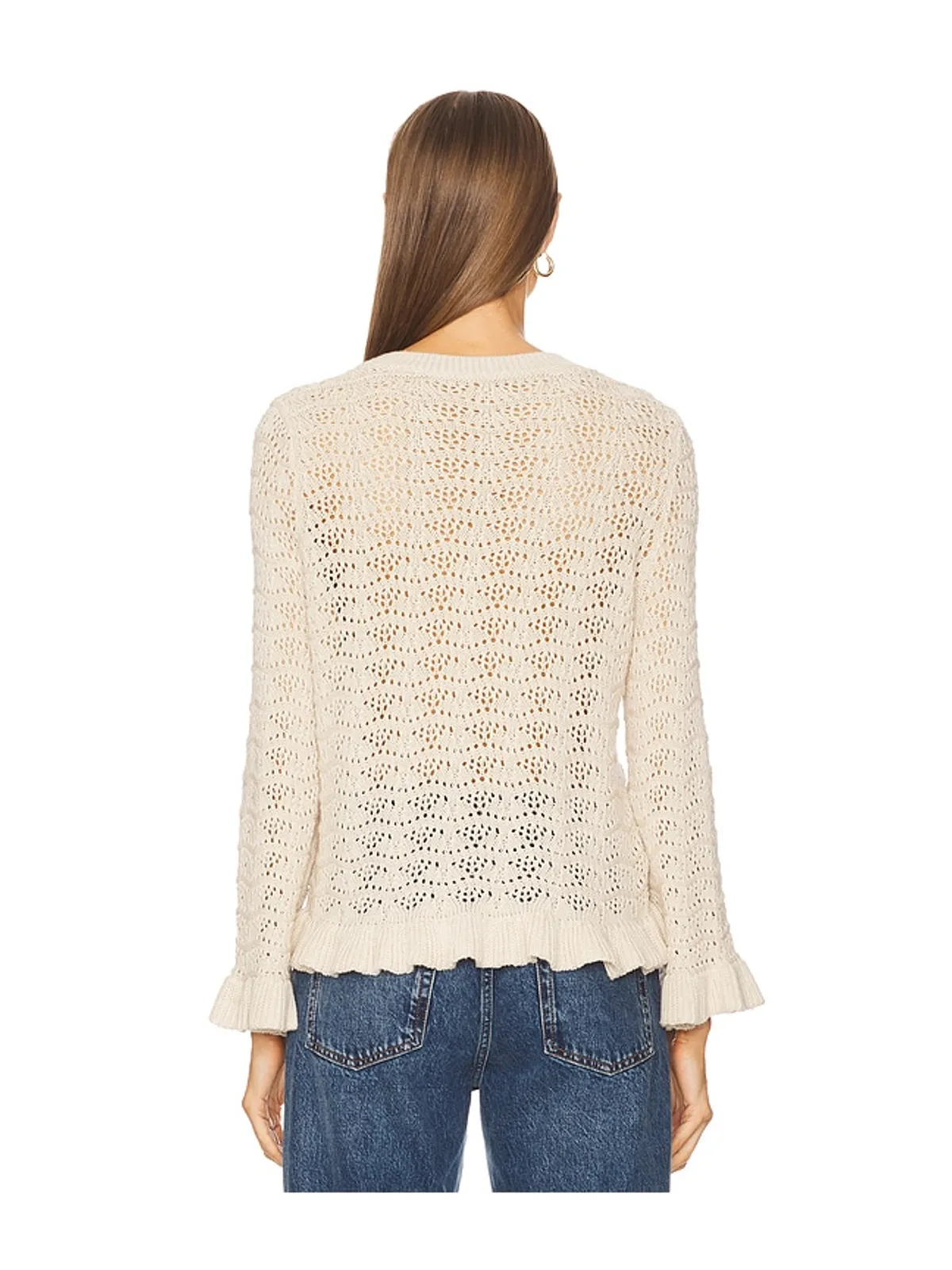 Autumn Cashmere ポインテールラッフルエッジ クルーネックトップス - 画像3