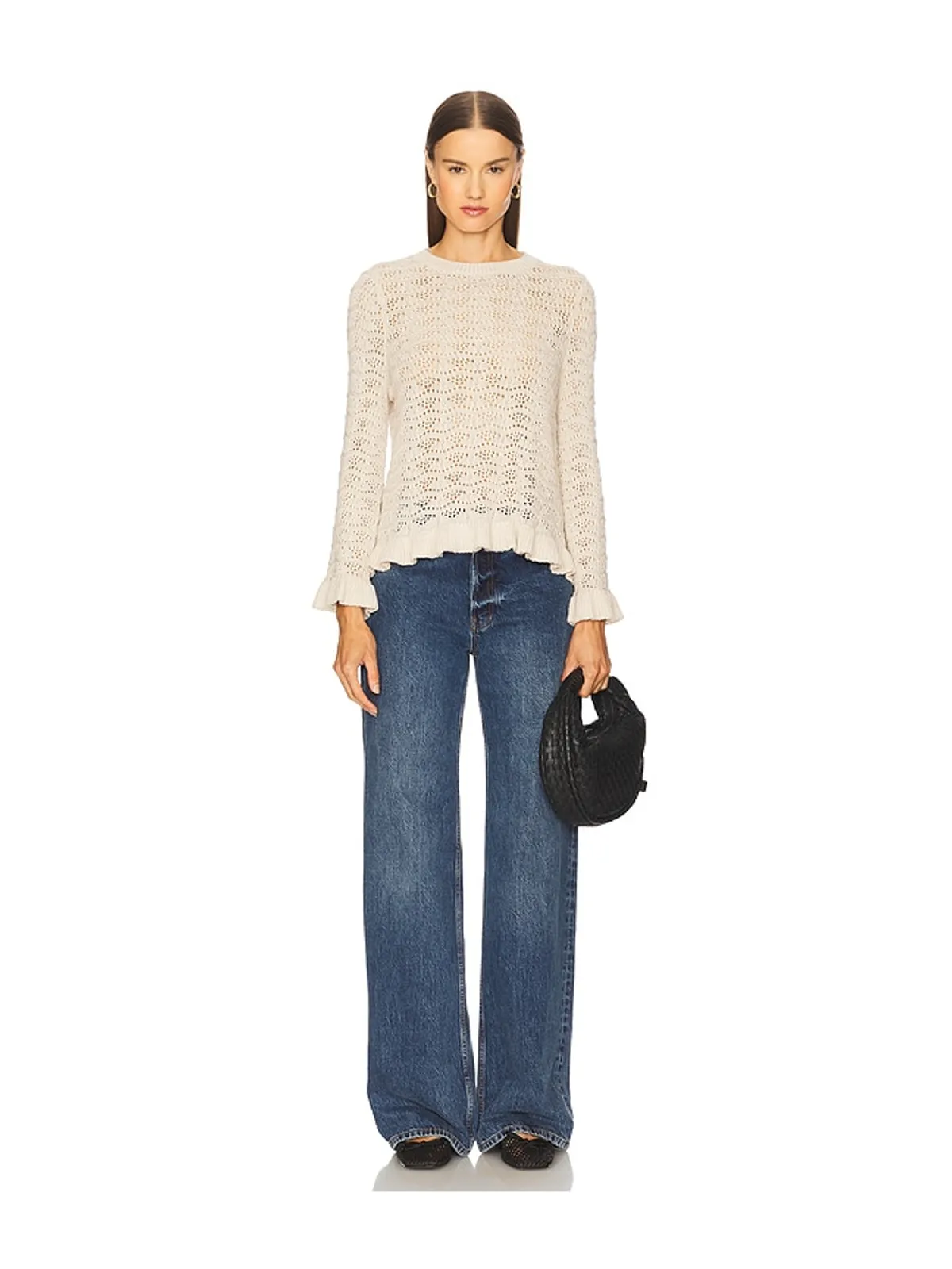 Autumn Cashmere ポインテールラッフルエッジ クルーネックトップス - 画像4