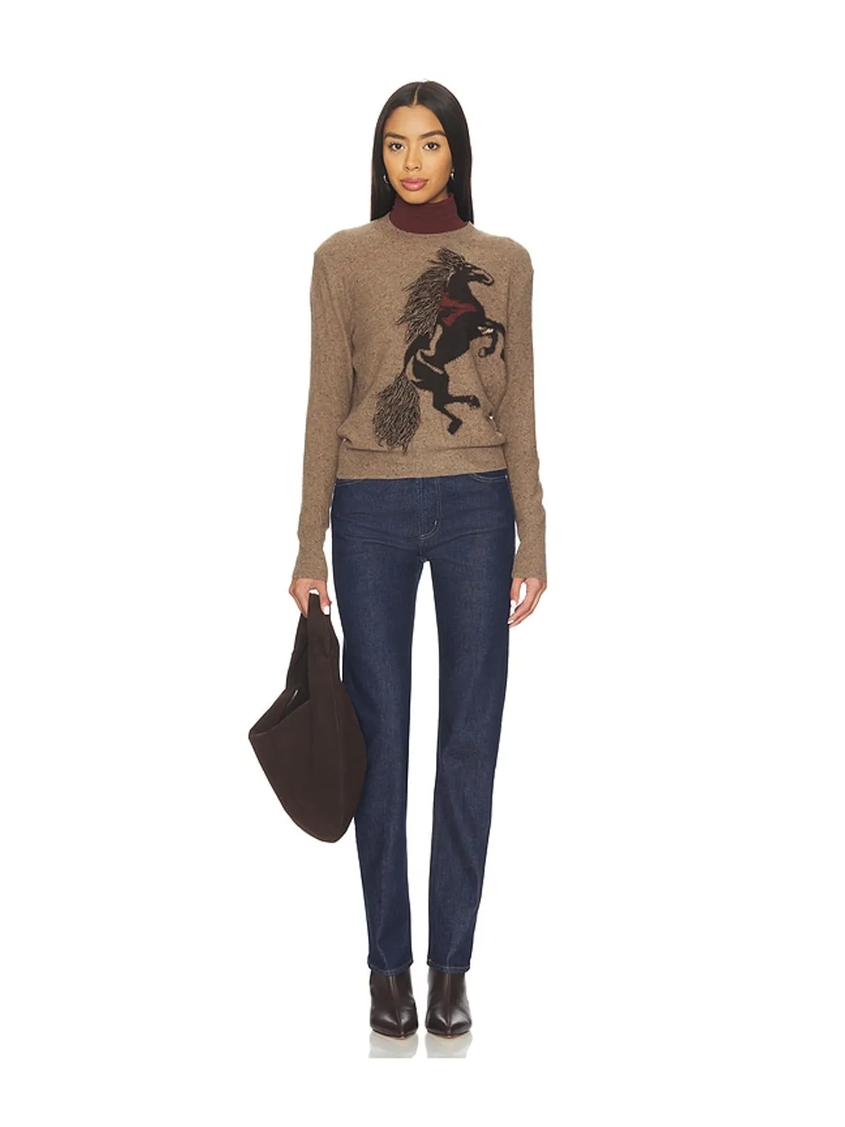 Autumn Cashmere INTARSIA クルーセーター - 画像4