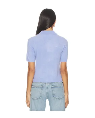 Autumn Cashmere ソリッドクロップドショートスリーブポロ - サムネイル3