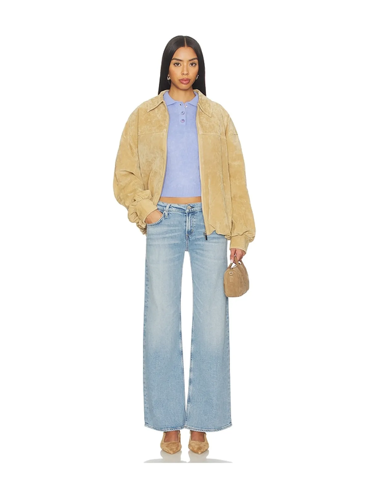 Autumn Cashmere ソリッドクロップドショートスリーブポロ - 画像4