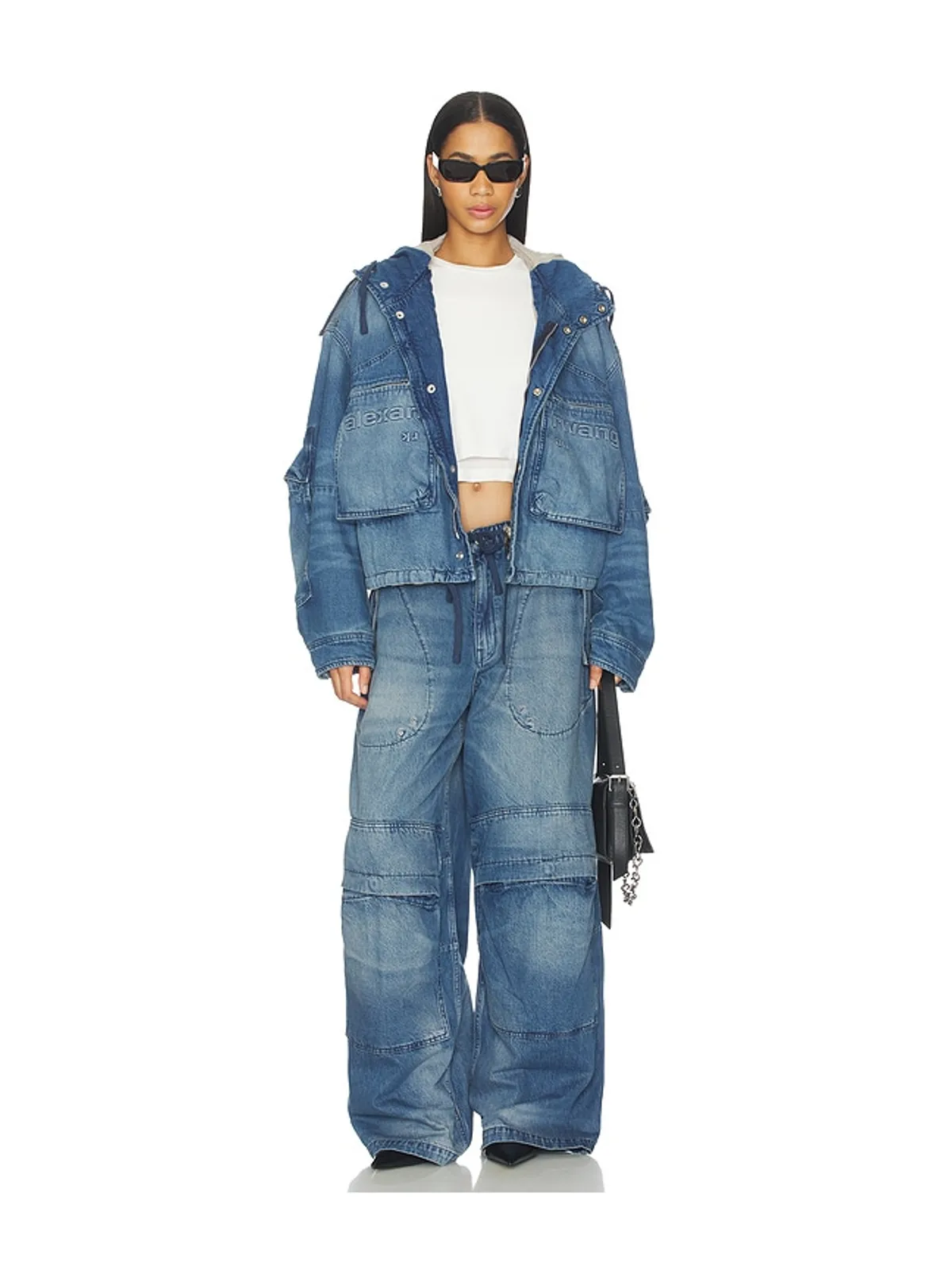 Alexander Wang OVERSIZED CARGO WIDE LEG デニム - 画像6