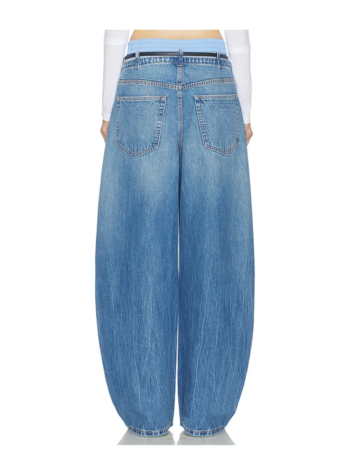 Alexander Wang PRESTYLE BLOW UP WITH LEATHER BELT AND BOXER デニム - 画像4