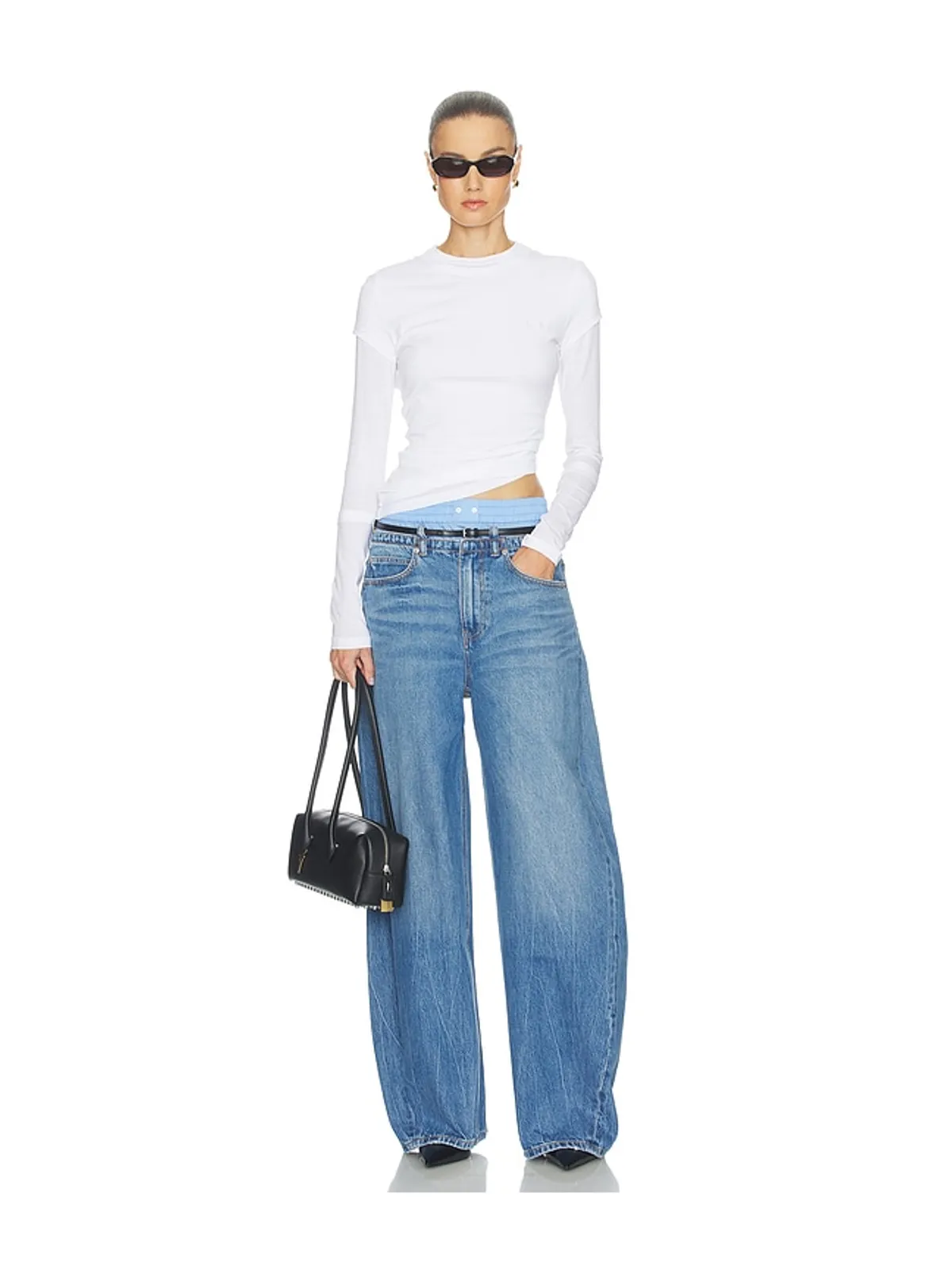 Alexander Wang PRESTYLE BLOW UP WITH LEATHER BELT AND BOXER デニム - 画像5