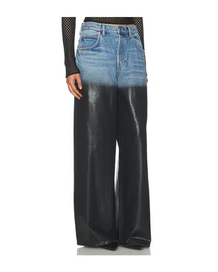 Alexander Wang SURGE WIDE LEG WITH PARTIAL COATING デニム - Blue,Black. - サムネイル2