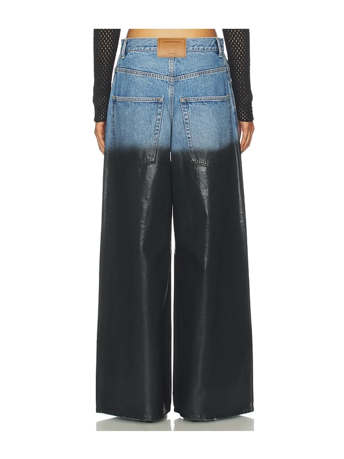 Alexander Wang SURGE WIDE LEG WITH PARTIAL COATING デニム - Blue,Black. - 画像4
