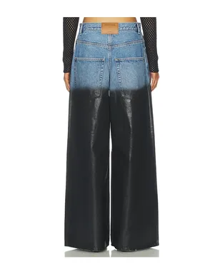 Alexander Wang SURGE WIDE LEG WITH PARTIAL COATING デニム - Blue,Black. - サムネイル4