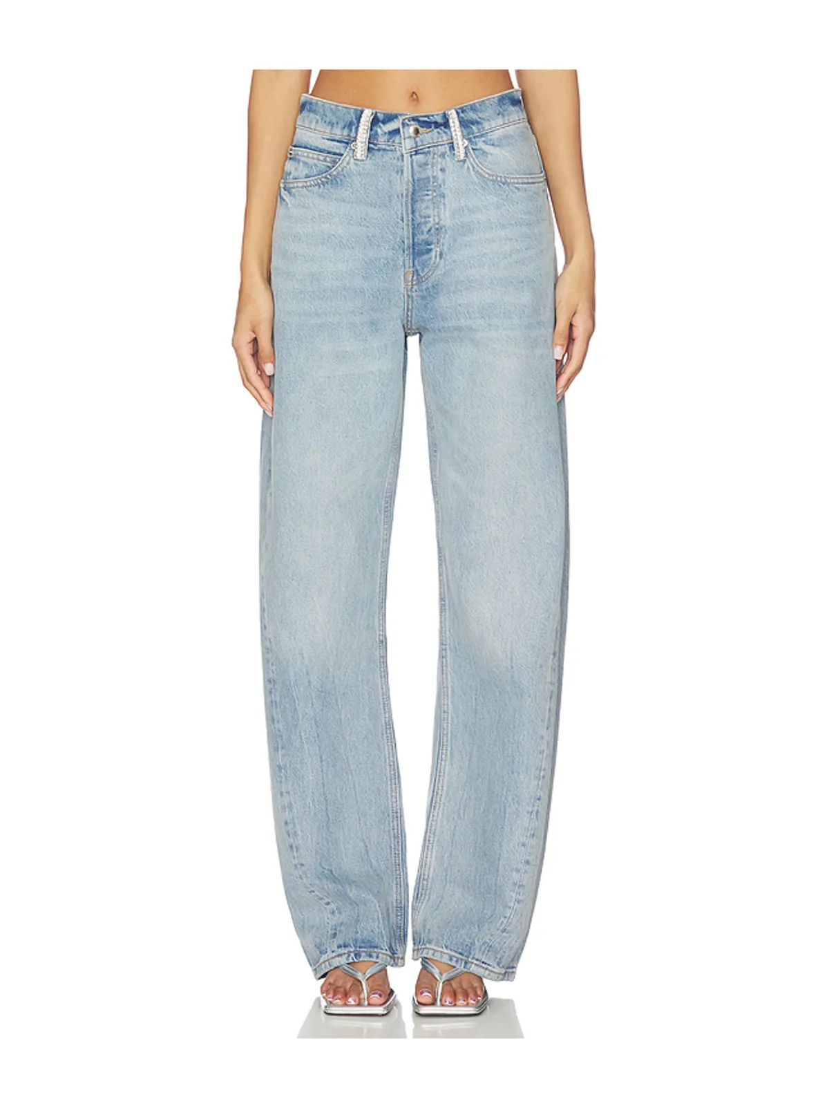 Alexander Wang RELAXED STRAIGHT CUT WITH CRYSTAL BELT LOOPS デニム - 画像1