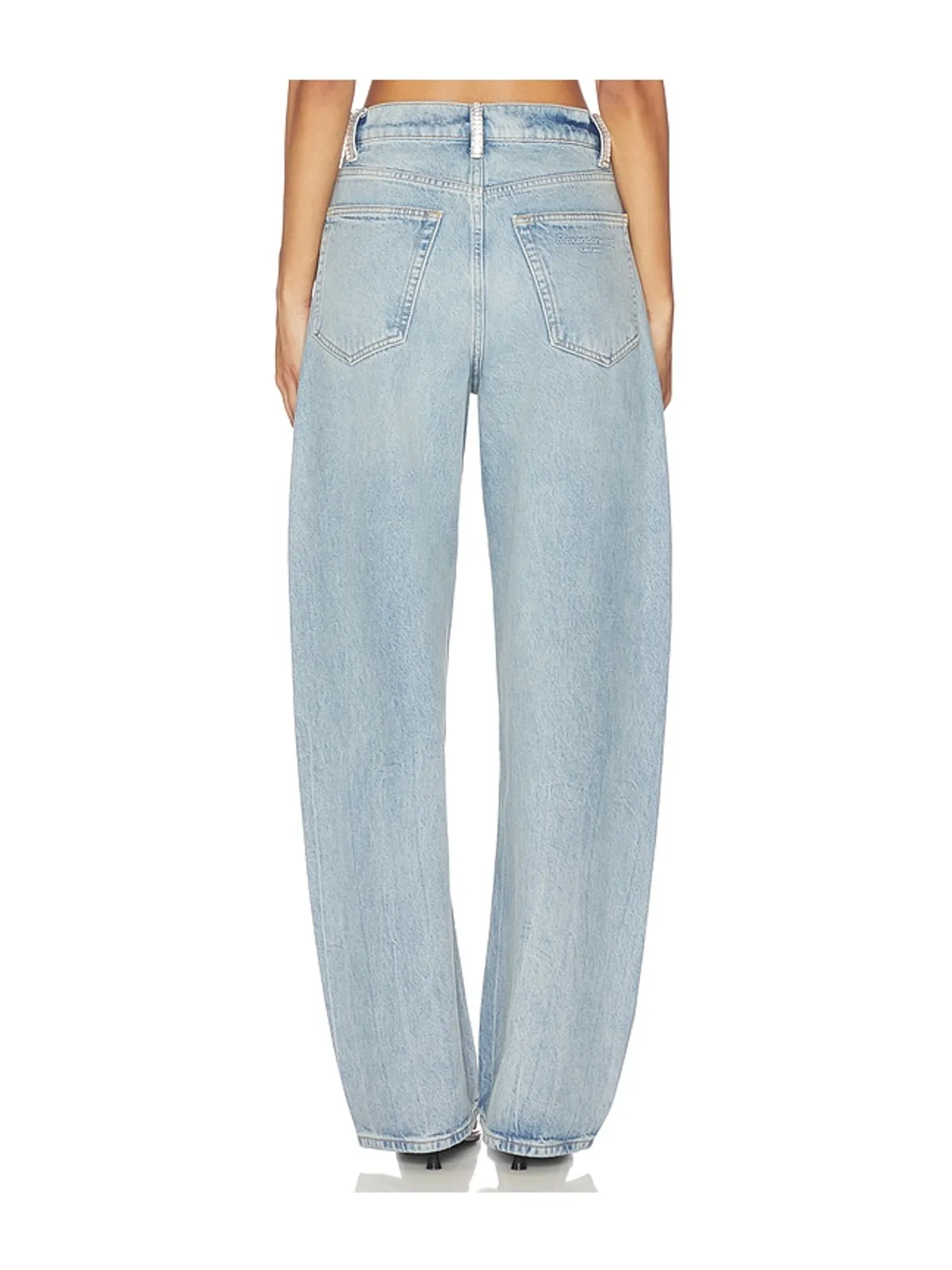 Alexander Wang RELAXED STRAIGHT CUT WITH CRYSTAL BELT LOOPS デニム - 画像4