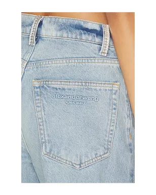 Alexander Wang RELAXED STRAIGHT CUT WITH CRYSTAL BELT LOOPS デニム - サムネイル6