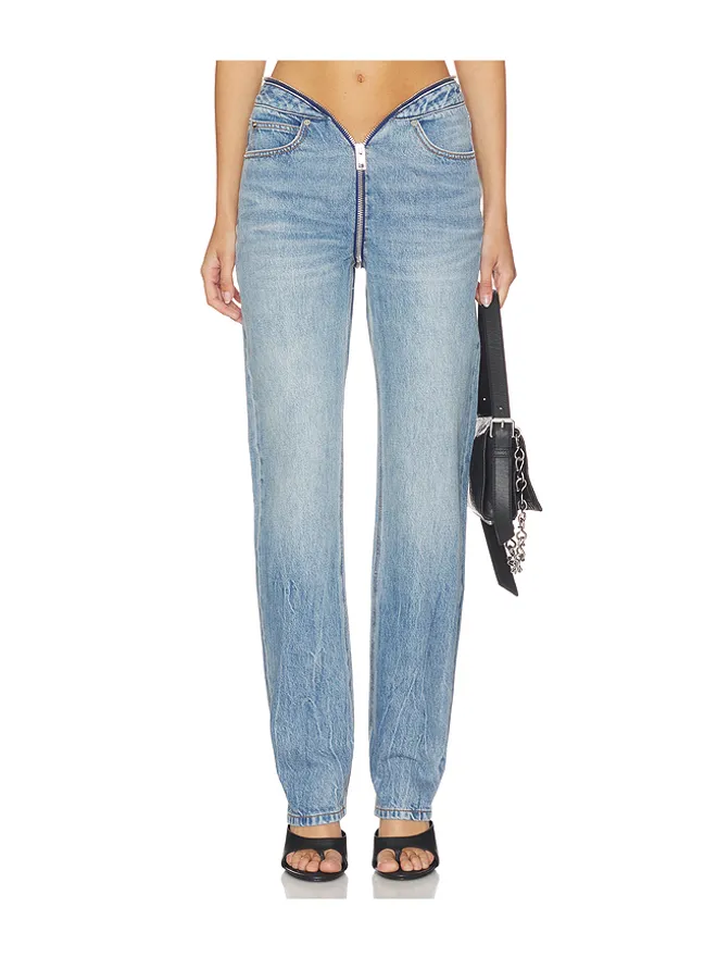 Alexander Wang Alexander Wang DIPPED V ZIP WAISTBAND STRAIGHT LEG デニムの商品画像
