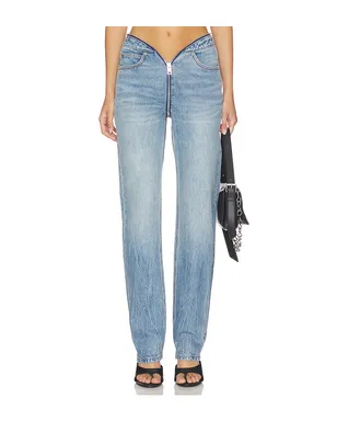 Alexander Wang DIPPED V ZIP WAISTBAND STRAIGHT LEG デニム - サムネイル1