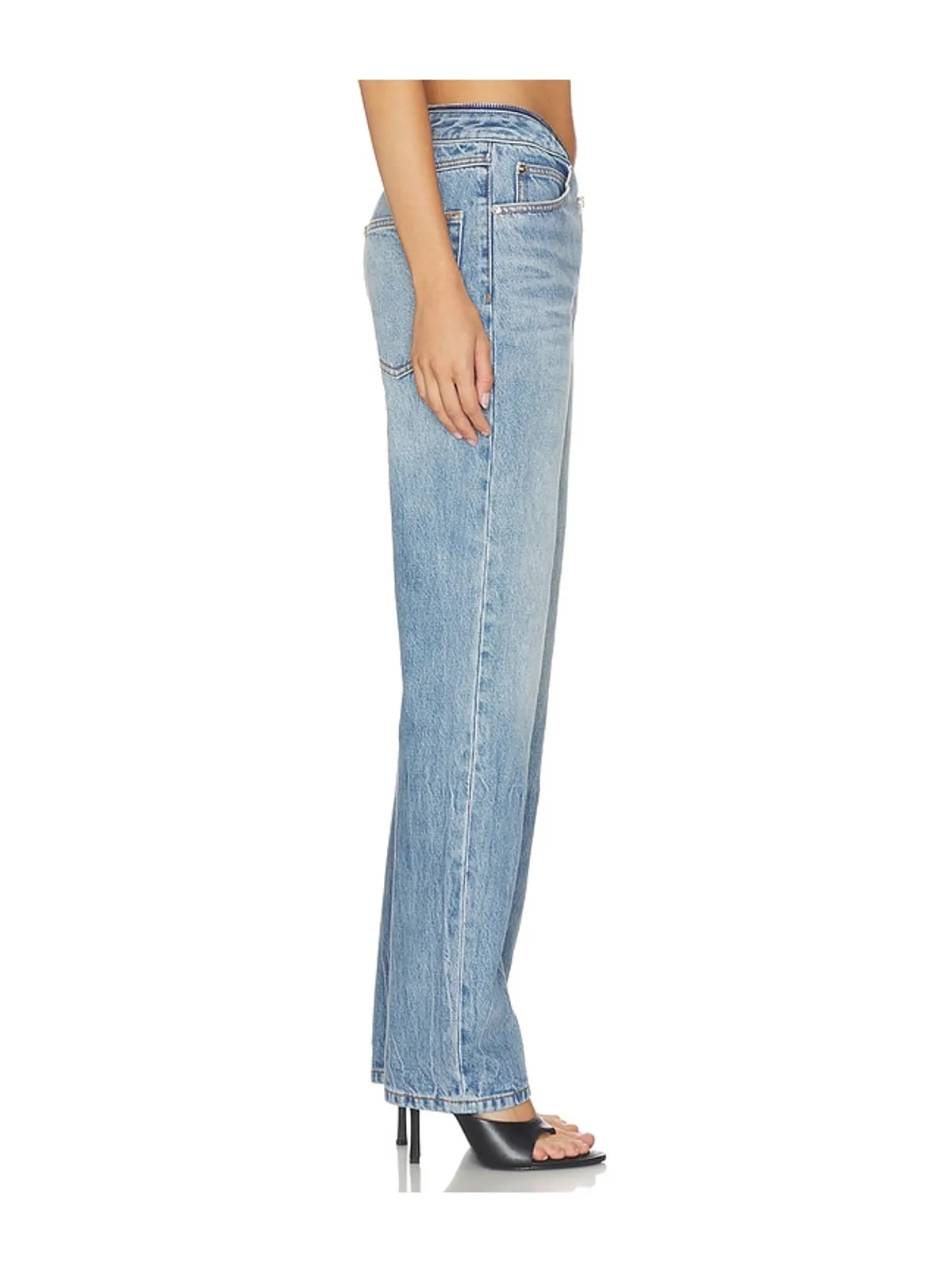 Alexander Wang DIPPED V ZIP WAISTBAND STRAIGHT LEG デニム - 画像3