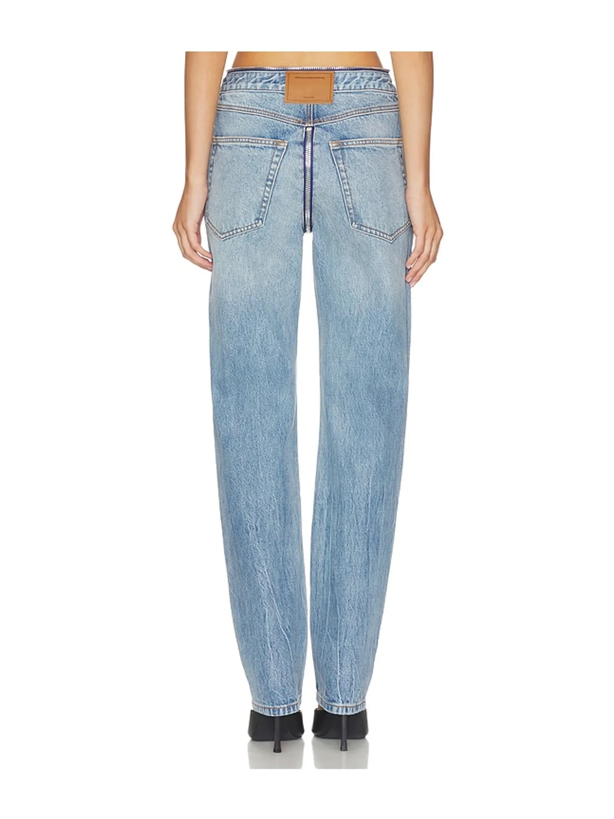 Alexander Wang DIPPED V ZIP WAISTBAND STRAIGHT LEG デニム - 画像4