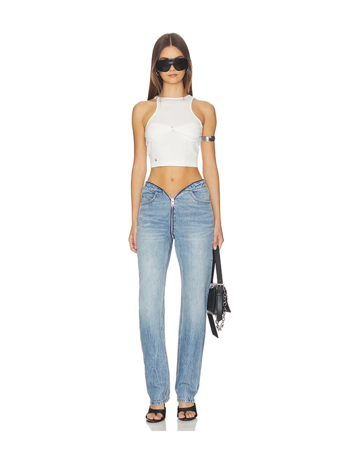Alexander Wang DIPPED V ZIP WAISTBAND STRAIGHT LEG デニム - 画像5