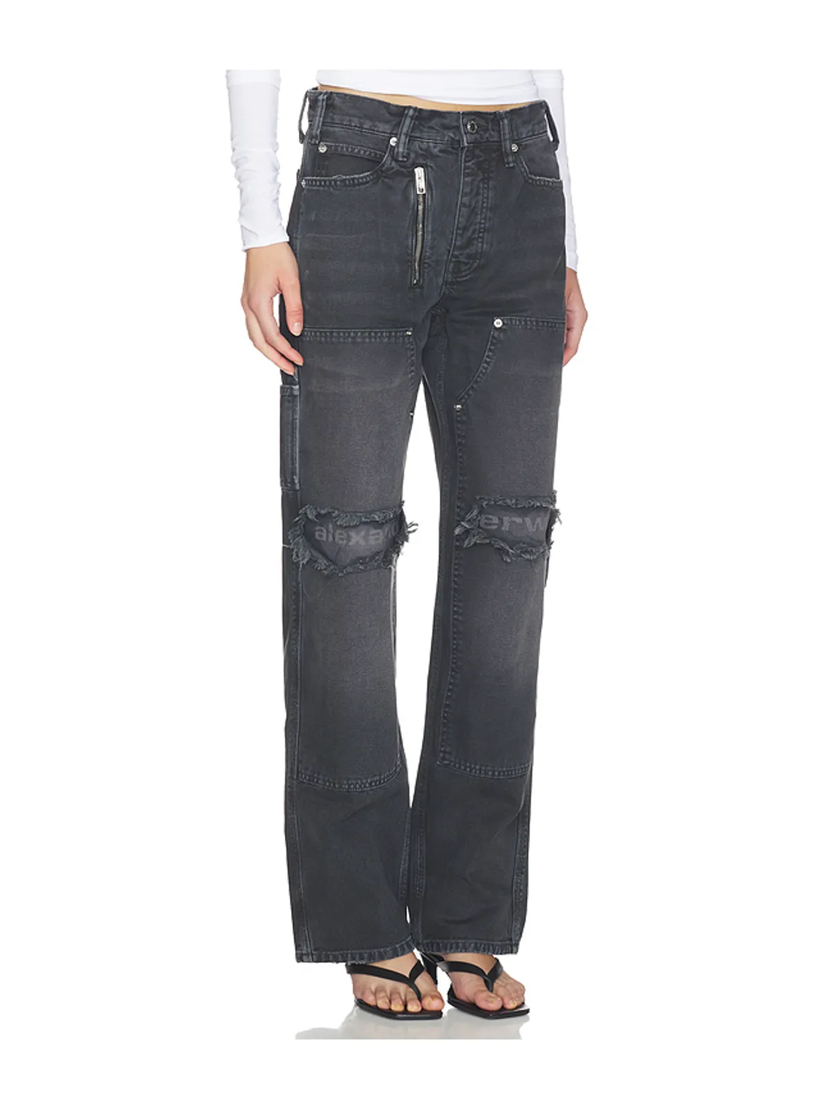 Alexander Wang MID RISE CARPENTER WITH ZIP デニム - 画像2