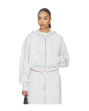 Alexander Wang ZIP UP WITH RHINESTONE DRAWCORD パーカー - サムネイル2