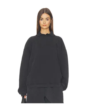 Alexander Wang PRESTYLED SLASHED CREWNECK WITH POLO DICKIE プルオーバー - サムネイル1