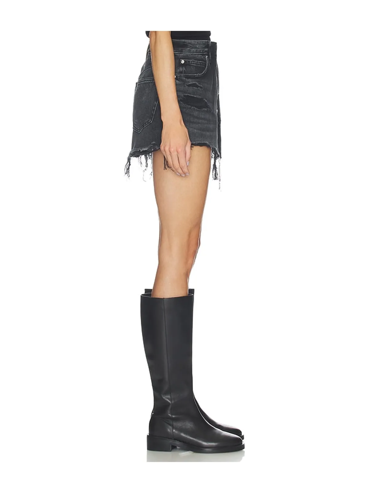 Alexander Wang DISTRESSED DOUBLE LAYER スコート - 画像3