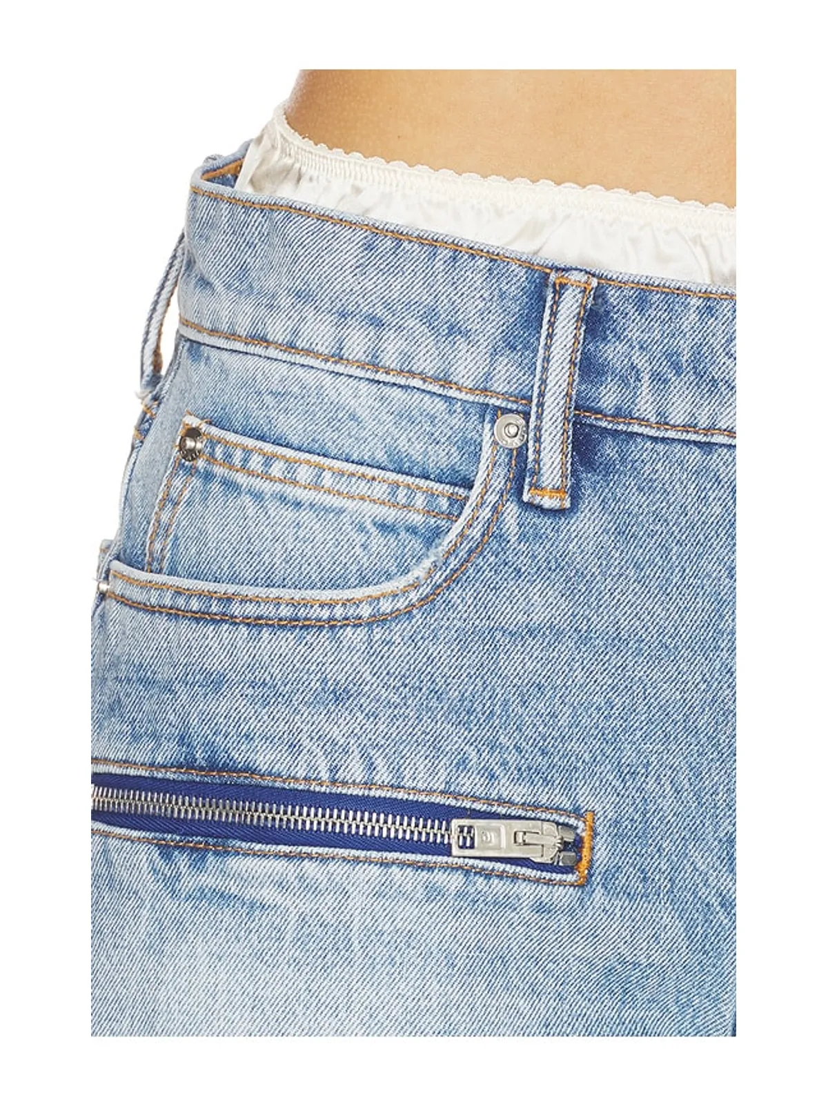 Alexander Wang SILK PRESTYLE MID RISE WITH HORIZONTAL ZIPS ショートパンツ - 画像6
