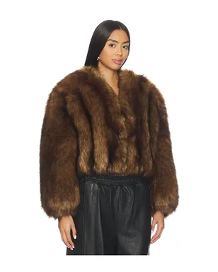Alexander Wang FAUX FUR CROPPED ジャケット - サムネイル2