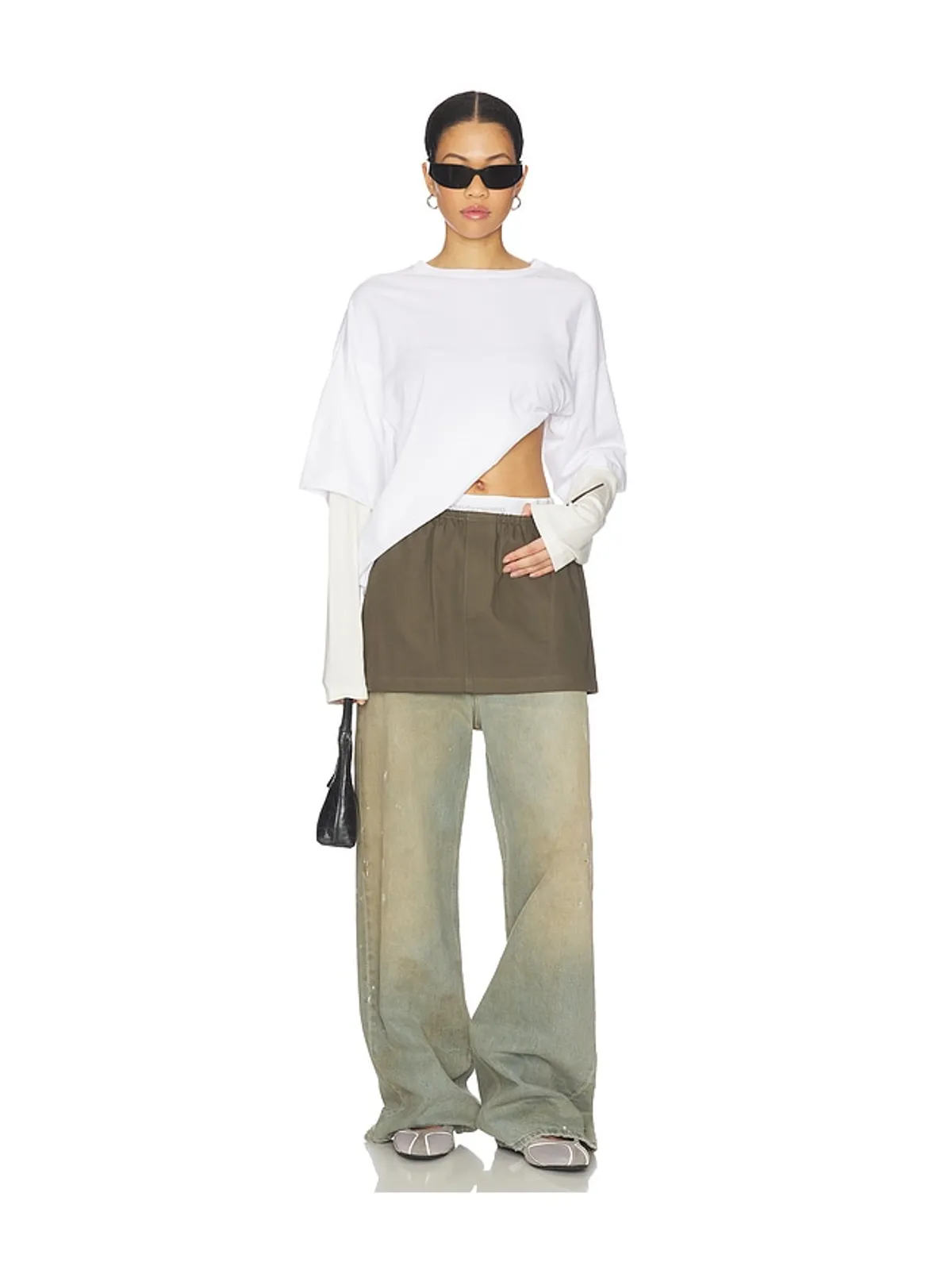 Alexander Wang MINI LOGO スカート - 画像5