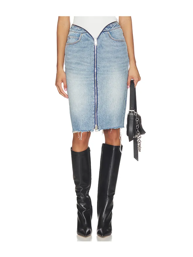 Alexander Wang Alexander Wang DIPPED V ZIP WAISTBAND スカートの商品画像