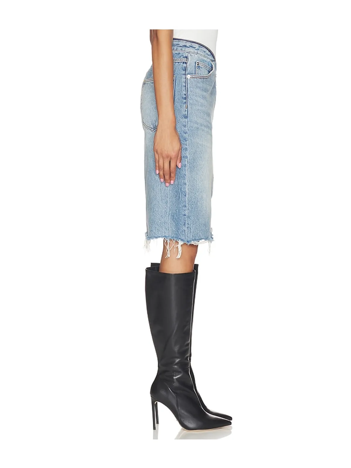 Alexander Wang DIPPED V ZIP WAISTBAND スカート - 画像3
