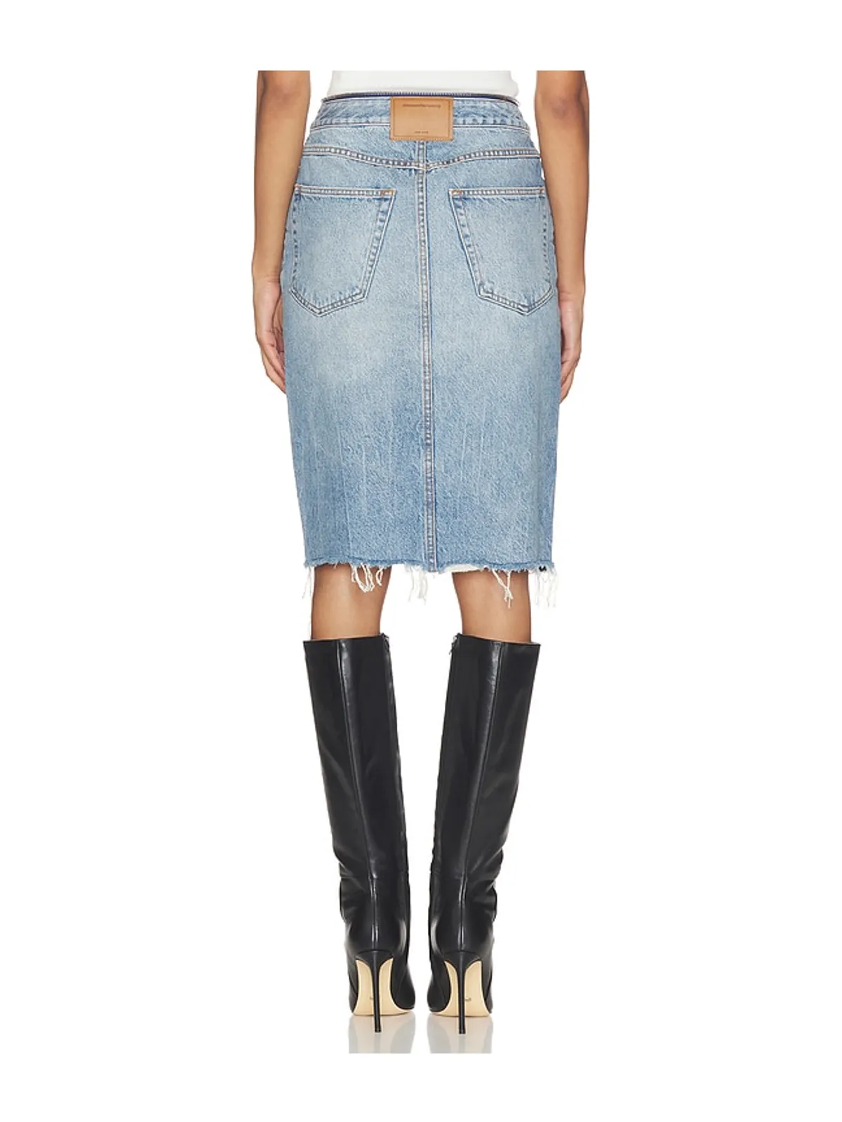 Alexander Wang DIPPED V ZIP WAISTBAND スカート - 画像4