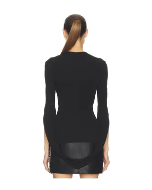 Alexander Wang DRAPE BACK SLEEVES トップ - サムネイル3