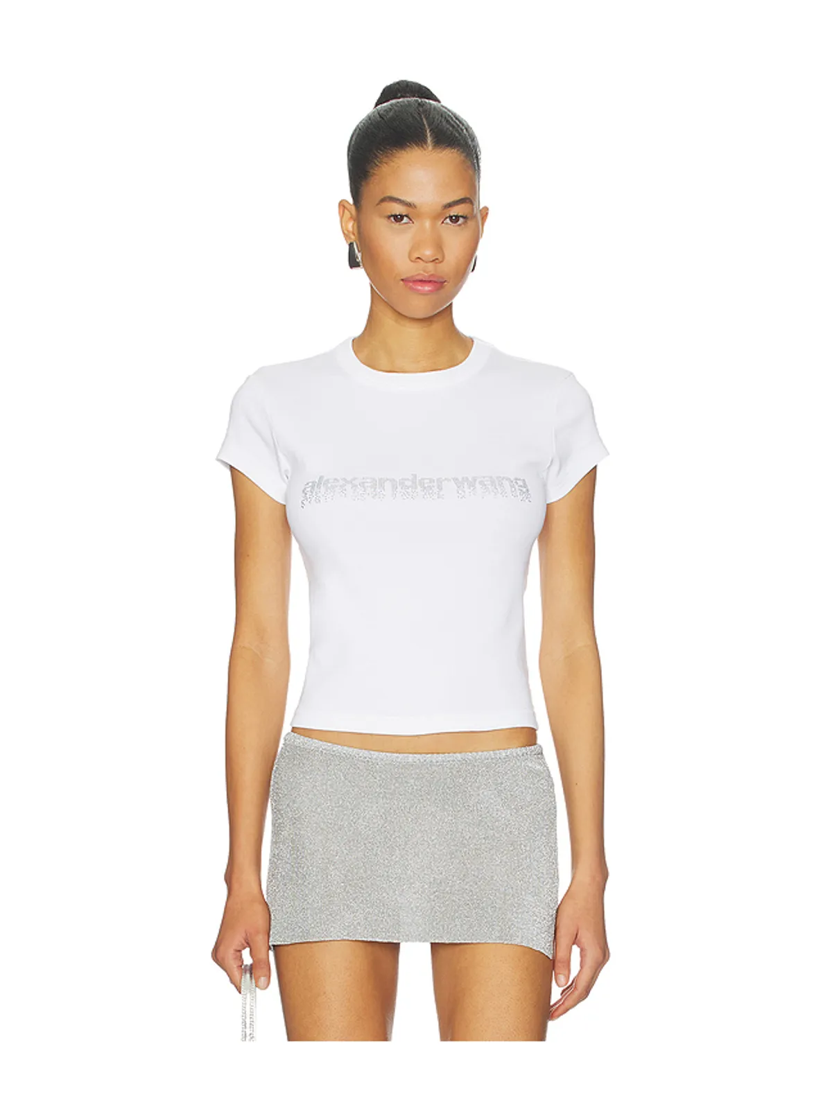 Alexander Wang BABY TEE WITH HOTFIX GRAPHIC トップ - 画像1