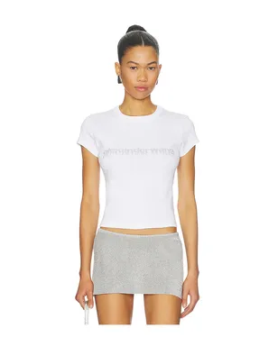 Alexander Wang BABY TEE WITH HOTFIX GRAPHIC トップ - サムネイル1