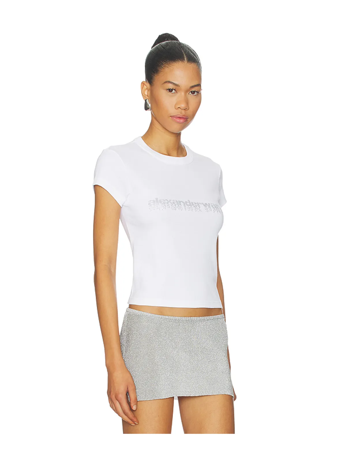 Alexander Wang BABY TEE WITH HOTFIX GRAPHIC トップ - 画像2