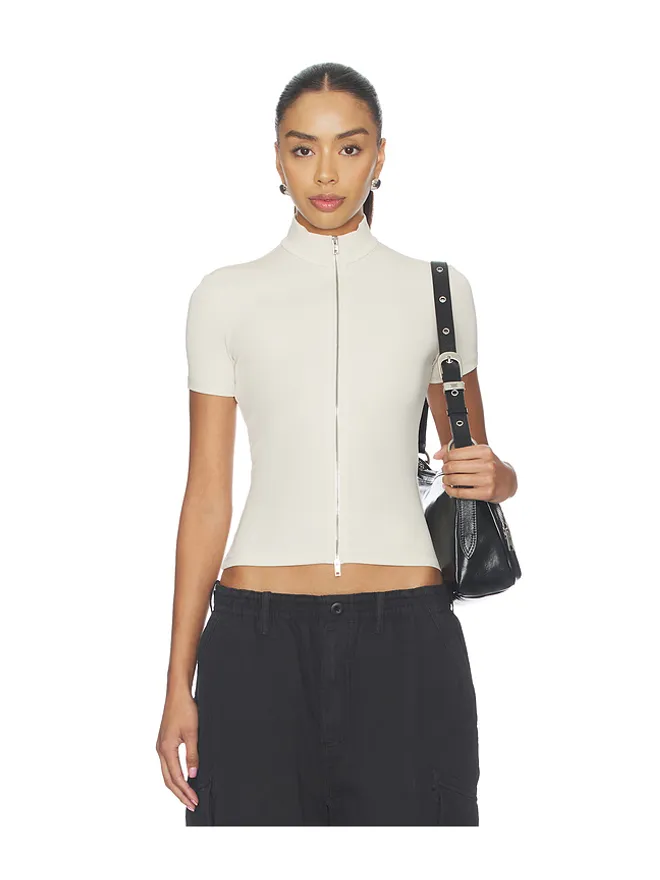 Alexander Wang Alexander Wang SHORT SLEEVE RASHGUARD WITH MOCK NECK トップの商品画像