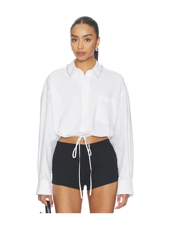 Alexander Wang Alexander Wang WRAP WITH CRYSTAL STUD COLLAR シャツの商品画像