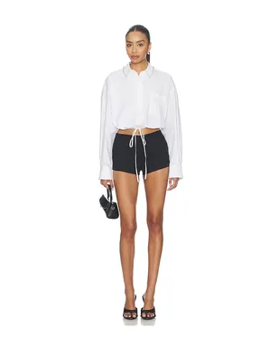 Alexander Wang WRAP WITH CRYSTAL STUD COLLAR シャツ - サムネイル4