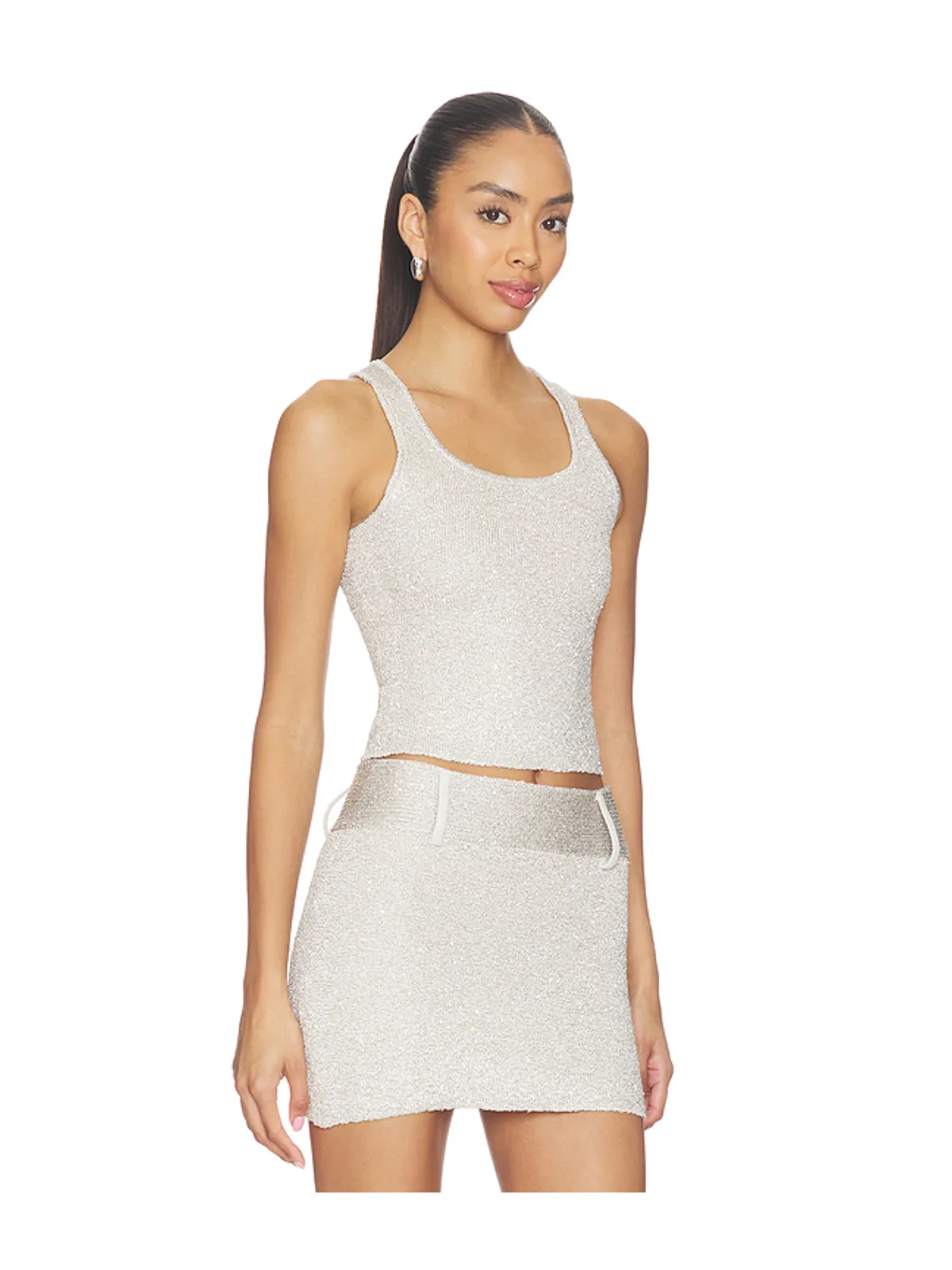 Aya Muse AVEL タンクトップ - Metallic Silver, grey. - 画像2