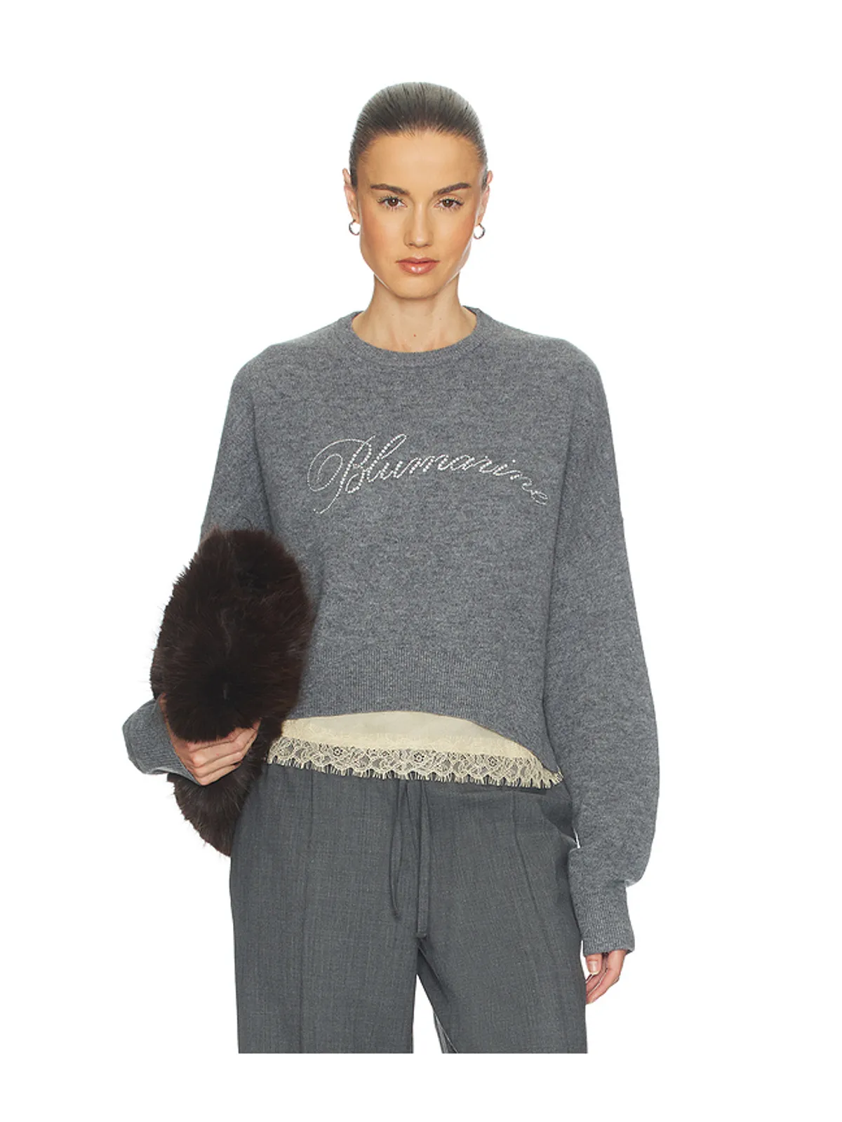 Blumarine KNIT LOGO EMBROIDERED プルオーバー - 画像1