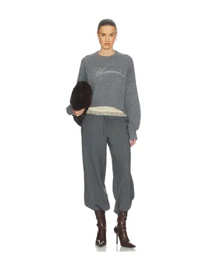 Blumarine KNIT LOGO EMBROIDERED プルオーバー - サムネイル4