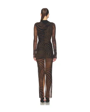 Blumarine PRINT NET ドレス - サムネイル3