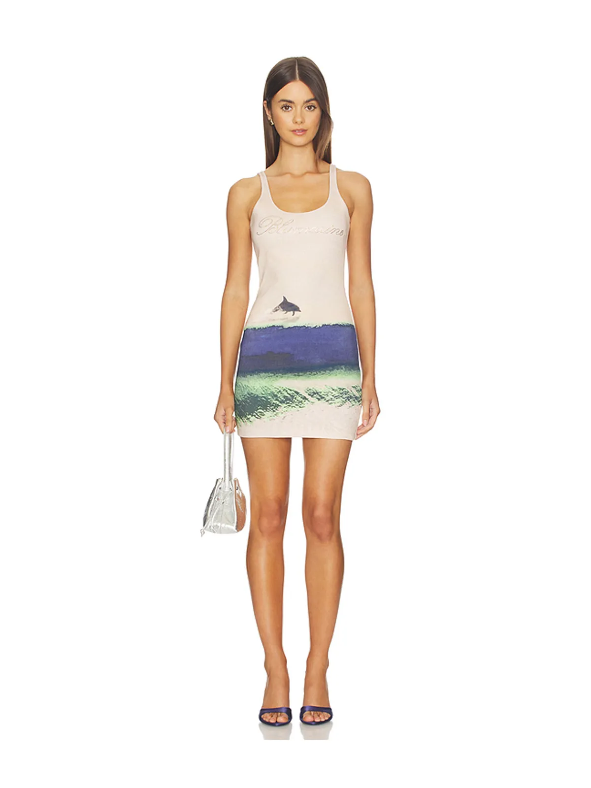 Blumarine PRINT JERSEY ドレス - Tan,Royal. - 画像1