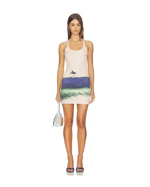 Blumarine PRINT JERSEY ドレス - Tan,Royal. - サムネイル1